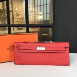 Replica Hermes Red Clutch Kelly Cut Bag