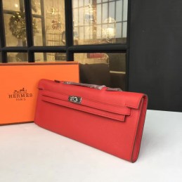 Replica Hermes Red Clutch Kelly Cut Bag