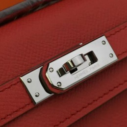 Replica Hermes Red Clutch Kelly Cut Bag
