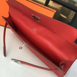 Replica Hermes Red Clutch Kelly Cut Bag