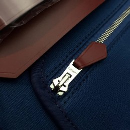 Replica Hermes Navy Blue Burgundy Herbag Zip 31 Bag