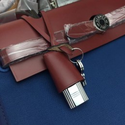 Replica Hermes Navy Blue Burgundy Herbag Zip 31 Bag