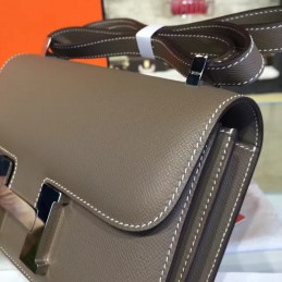 Replica Hermes Taupe Constance 24 Palladium Hardware Bag