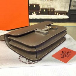 Replica Hermes Taupe Constance 24 Palladium Hardware Bag