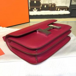 Replica Hermes Burgundy Constance 24 Palladium Hardware Bag