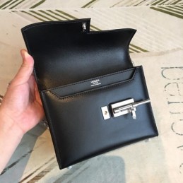 Replica Hermes Black Verrou Chaine Mini 17 Bag