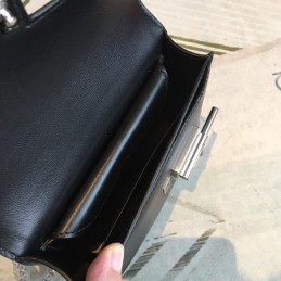 Replica Hermes Black Verrou Chaine Mini 17 Bag