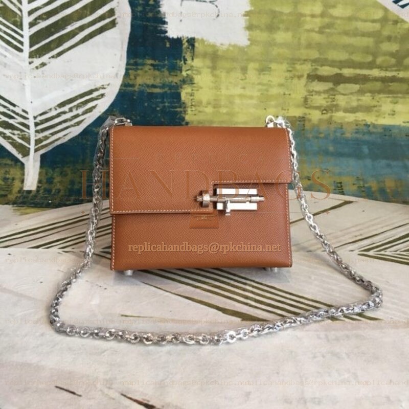 Replica Hermes Tan Verrou Chaine Mini 17 Bag