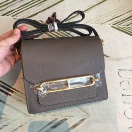 Replica Hermes Gray Roulis 18 Palladium Hardware Bag