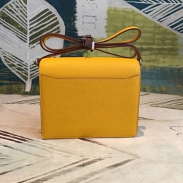 Replica Hermes Yellow Roulis 18 Palladium Hardware Bag