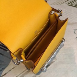 Replica Hermes Yellow Roulis 18 Palladium Hardware Bag