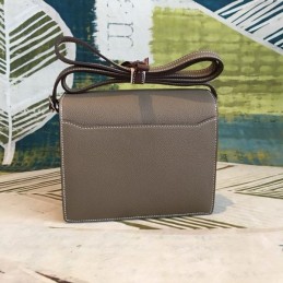 Replica Hermes Gray Roulis 18 Gold Hardware Bag