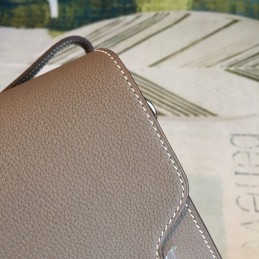 Replica Hermes Gray Roulis 18 Gold Hardware Bag