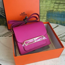 Replica Hermes Fuchsia Roulis 18 Bag