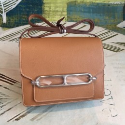 Replica Hermes Tan Roulis 18 Gold Hardware Bag - Style 2