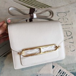 Replica Hermes White Roulis 18 Bag