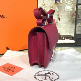 Replica Hermes Burgundy Constance 24 Palladium Hardware Bag