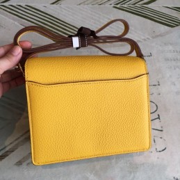 Replica Hermes Yellow Roulis 18 Gold Hardware Bag