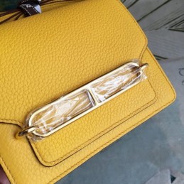 Replica Hermes Yellow Roulis 18 Gold Hardware Bag