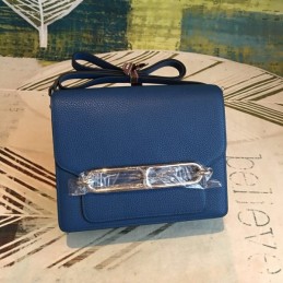 Replica Hermes Navy Blue Roulis 18 Bag