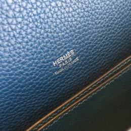 Replica Hermes Navy Blue Roulis 18 Bag