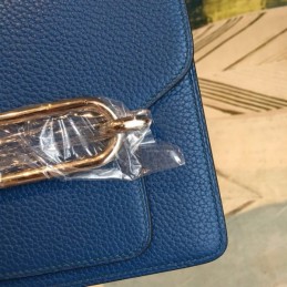 Replica Hermes Navy Blue Roulis 18 Bag