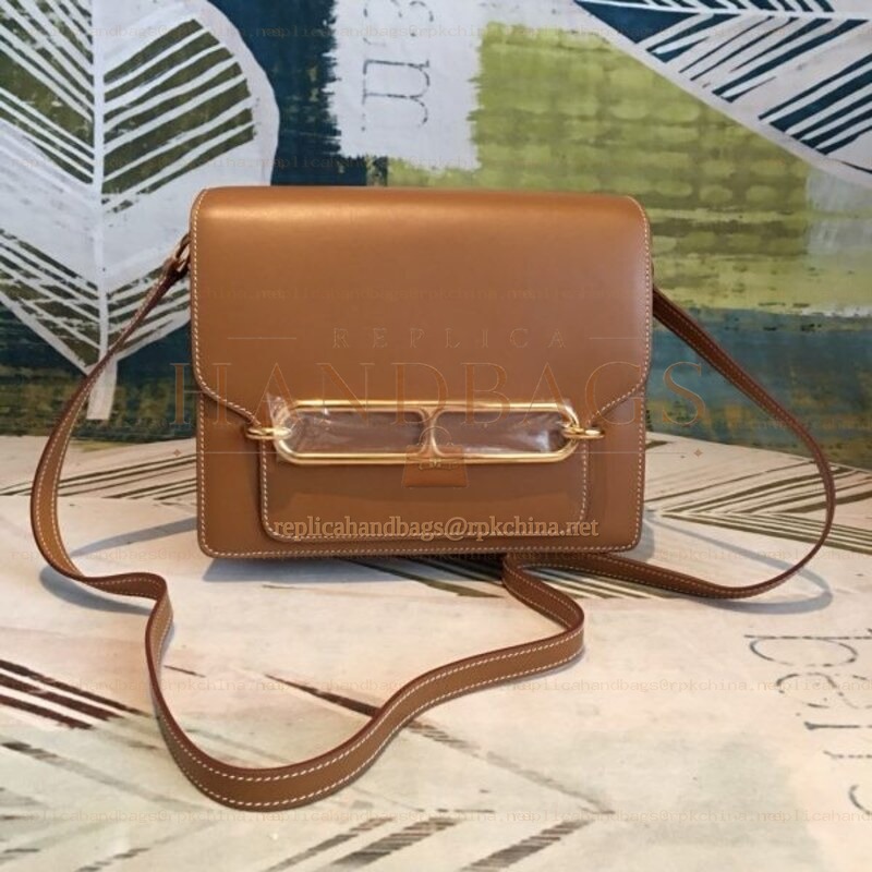 Replica Hermes Tan Roulis 18 Palladium Hardware Bag