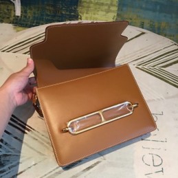 Replica Hermes Tan Roulis 18 Palladium Hardware Bag