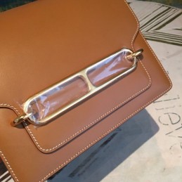 Replica Hermes Tan Roulis 18 Palladium Hardware Bag