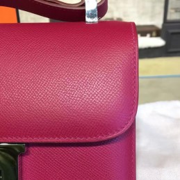 Replica Hermes Burgundy Constance 24 Palladium Hardware Bag