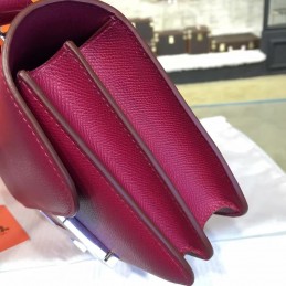 Replica Hermes Burgundy Constance 24 Palladium Hardware Bag