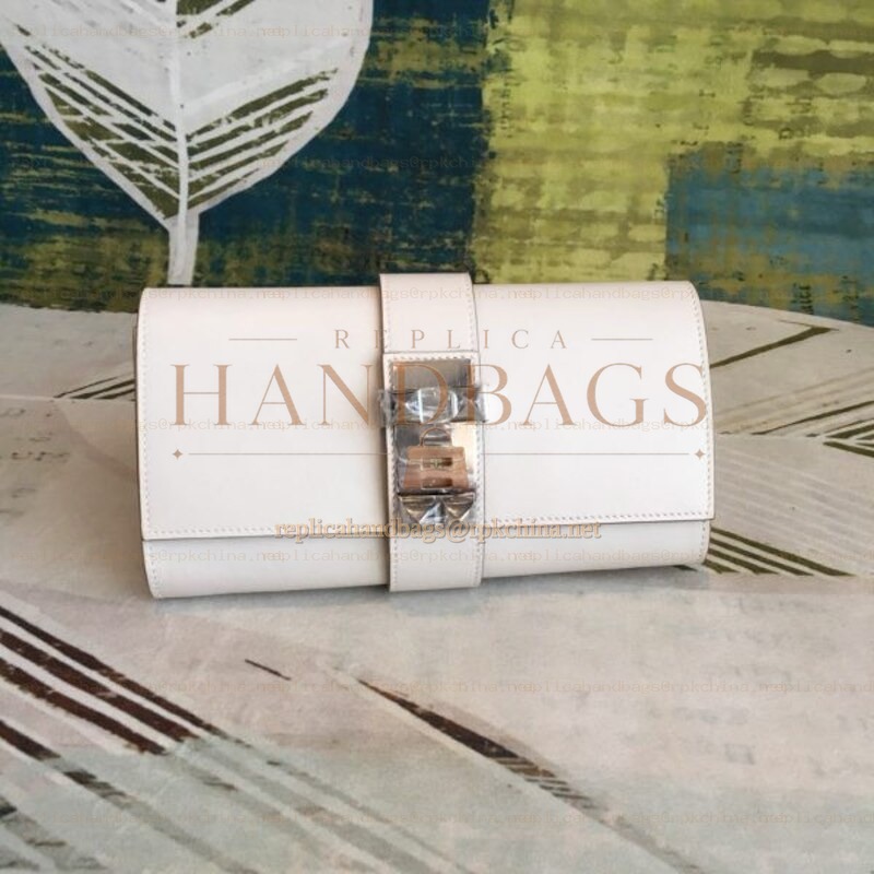 Replica Hermes White Clutch Medor 23 Bag