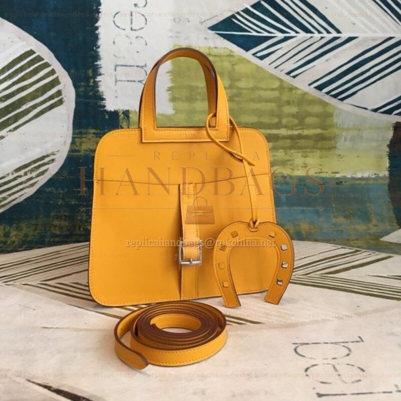 Replica Hermes Yellow Halzan 22 Bag