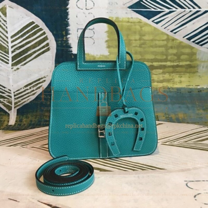 Replica Hermes Turquoise Halzan 22 Bag