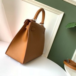 Replica Hermes Tan Coral Colorblock Kelly 28 Bag