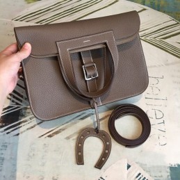 Replica Hermes Taupe Halzan 31 Bag