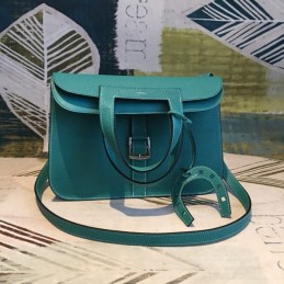 Replica Hermes Teal Halzan 31 Bag