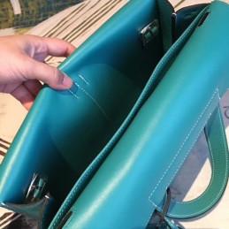 Replica Hermes Teal Halzan 31 Bag