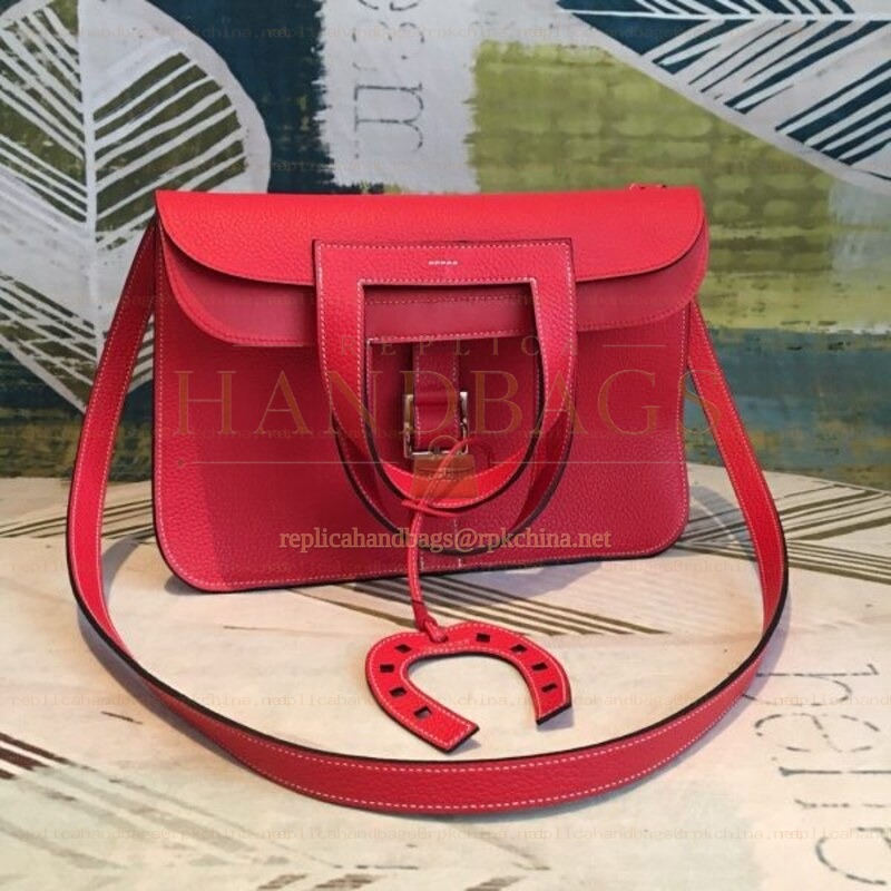 Replica Hermes Red Halzan 31 Bag