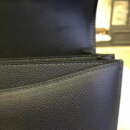 Replica Hermes Black Constance 24 Palladium Hardware Bag