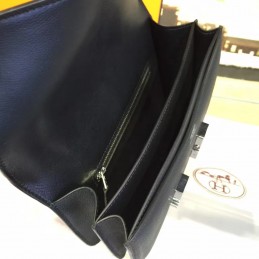 Replica Hermes Black Constance 24 Palladium Hardware Bag