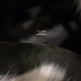 Replica Hermes Black Picotin Lock 13 Fur Trim Bag