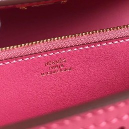 Replica Hermes Pink Kelly Wallet with Scarf Print Interior