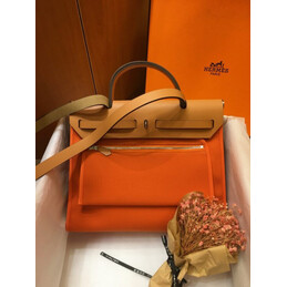 Replica Hermes Orange Tan Herbag Zip 31 Bag