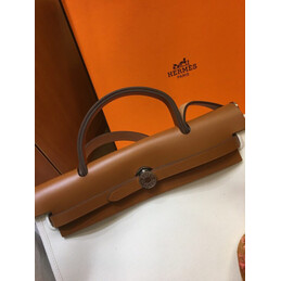 Replica Hermes White Tan Herbag Zip 31 Bag