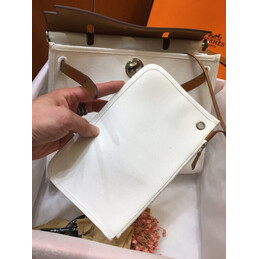 Replica Hermes White Tan Herbag Zip 31 Bag