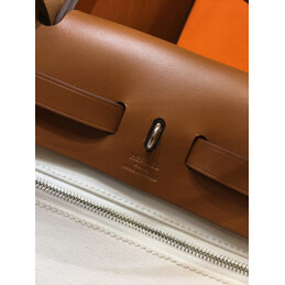 Replica Hermes White Tan Herbag Zip 31 Bag