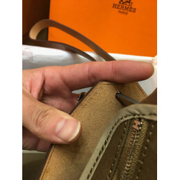 Replica Hermes Olive Green Tan Herbag Zip 31 Palladium Hardware Bag