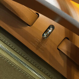 Replica Hermes Olive Green Tan Herbag Zip 31 Palladium Hardware Bag
