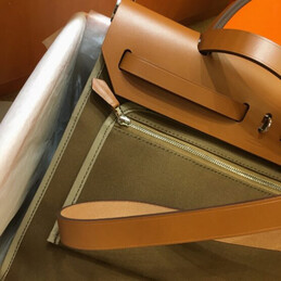 Replica Hermes Olive Green Tan Herbag Zip 31 Palladium Hardware Bag
